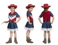 Cowgirl jurkje meisje - thumbnail