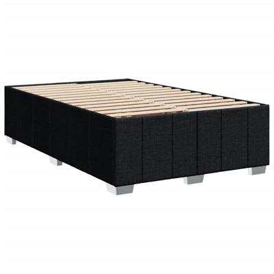 Boxspring met matras stof zwart 120x200 cm