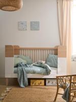 Evolving Babybed 70x140cm LIGNE MOKA wit/hout - thumbnail