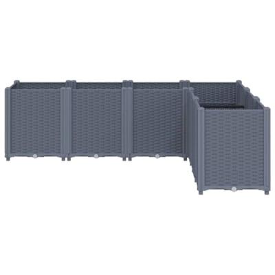 VidaXL Plantenbak 160x120x53 cm polypropeen grijs