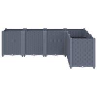 VidaXL Plantenbak 160x120x53 cm polypropeen grijs - thumbnail