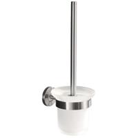 Wiesbaden 304 Toiletborstel met Houder - Mat Glas - RVS - thumbnail