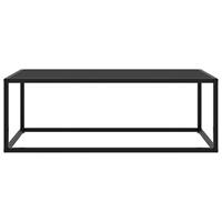 Salontafel met zwart glas 100x50x35 cm zwart - thumbnail
