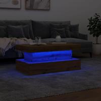 Salontafel met LED-verlichting 90x50x40cm artisanaal eikenkleur - thumbnail