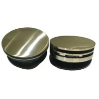 Badafvoerplug Set BWS tbv Badoverloopcombinatie Met Vulfunctie Rond RVS - thumbnail