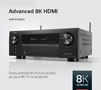 Denon AVR-X2800H 7,2 Ch-ontvanger - 8K UHD Home Theater AVR (95W X 7), draadloos streamen via ingebouwde HEOS, Bluetooth en Wi-Fi, Dolby Atmos, DTS Neural: X & DTS:X Surround Sound - thumbnail