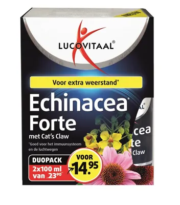 Lucovitaal Echinacea extra forte cats claw duo 2 x 100ml (1 Set)