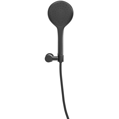 Wiesbaden UniMatch - Handdoucheset met Handdouche - 3 standen - 12cm diamater - Doucheslang en Wandhouder - Kantelbaar - Mat Zwart