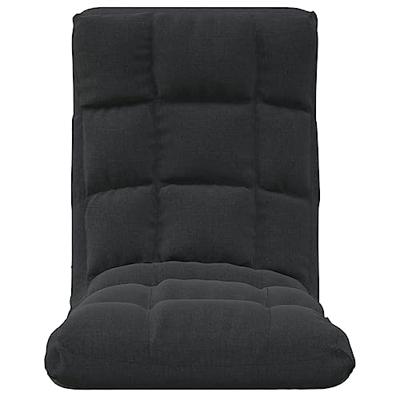 Vloerstoel inklapbaar stof zwart