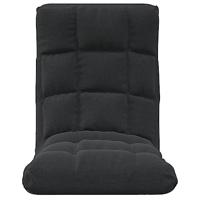 Vloerstoel inklapbaar stof zwart - thumbnail