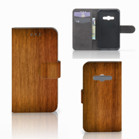 Samsung Galaxy Xcover 3 | Xcover 3 VE | Book Style Case | Donker Hout - thumbnail