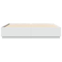Bedframe massief hout wit 200x200 cm - thumbnail