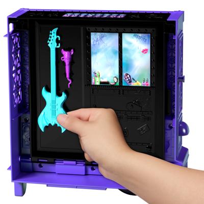 Monster High-Tour Bus Blood-sational Rock-Set met pop en bus HXH83 - thumbnail
