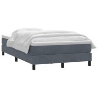 Boxspring met matras fluweel donkergrijs 120x220 cm - thumbnail