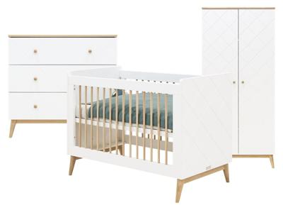 Bopita 3-delige babykamer Paris wit/eiken Paris Bopita 3-delige babykamer Paris wit/eiken Paris