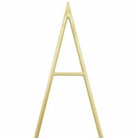 Metalen kerstboom met standaard Goud 90 cm Poedergecoat staal - thumbnail