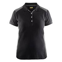 Blåkläder Dames poloshirt piqué 33901050 | Zwart/Grijs | Maat S - 7330509479650 - thumbnail