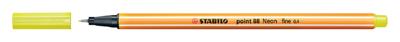 STABILO point 88, premium fineliner 0.4 mm, neon geel STABILO point 88, premium fineliner 0.4 mm, neon geel