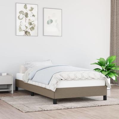Bedframe stof taupe 90x190 cm Bedframe stof taupe 90x190 cm