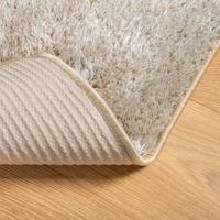 VidaXL Vloerkleed istan hoogpolig glanzend 140x200 cm beige - thumbnail