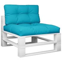VidaXL Palletkussens 2 st stof turquoise - thumbnail