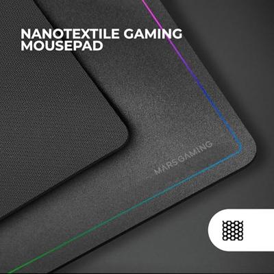 Toetsenbord en muis Mars Gaming MCP124PROES Zwart Multicolour Qwerty Spaans (4 Stuks)