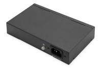 DIGITUS PoE Netwerk Switch - 10-poorts - Gigabit Ethernet - onbeheerd - 8x RJ45 PoE-poorten + 2x RJ45 uplink - 60W PoE budget - CCTV-modus - 10/100/1000 Mbps - zwart - thumbnail