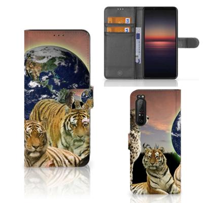 Sony Xperia 1 II | Telefoonhoesje | Met pasjeshouder | Roofdieren Sony Xperia 1 II | Telefoonhoesje | Met pasjeshouder | Roofdieren
