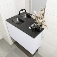 MONDIAZ OLAN 80cm toiletmeubel cale. LEX wastafel urban links geen kraangat - thumbnail