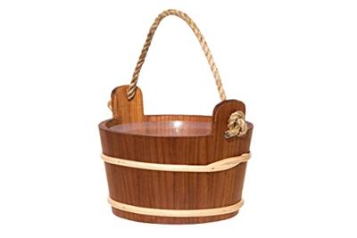 4Living sauna-emmer met touwgreep - Elzenhout 4Living sauna-emmer met touwgreep - Elzenhout