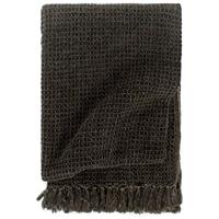 VidaXL Plaid 160x210 cm katoen antraciet en bruin - thumbnail