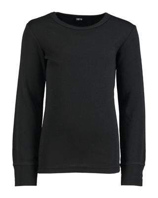 Rib Naadloos Thermo Sportshirt - Zwart