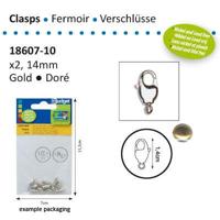 Vaessen Creative • sluiting vis 14mm 2pcs gold - thumbnail
