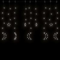 VidaXL Lichtslinger ster en maan afstandsbediening 138 led&apos;s koudwit - thumbnail