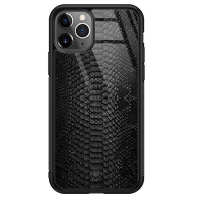 iPhone 11 Pro Max glazen hardcase - Black snake iPhone 11 Pro Max glazen hardcase - Black snake