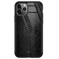 iPhone 11 Pro Max glazen hardcase - Black snake - thumbnail