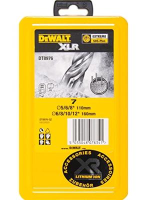 DeWalt Accessoires Cassette 7-delig SDS+ Boor XLR (5, 6x2, 8x2, 10, 12mm) - DT8976-QZ