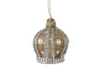 Kerstornament Kroon Goud Ø8cm 1st - thumbnail