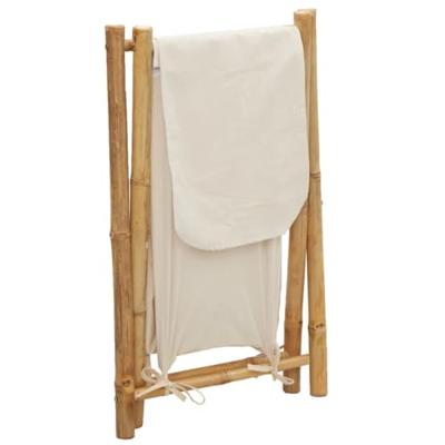 VidaXL Wasmand 45x55x63,5 cm bamboe crèmewit VidaXL Wasmand 45x55x63,5 cm bamboe crèmewit