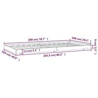 Bedframe massief grenenhout wit 100x200 cm - thumbnail