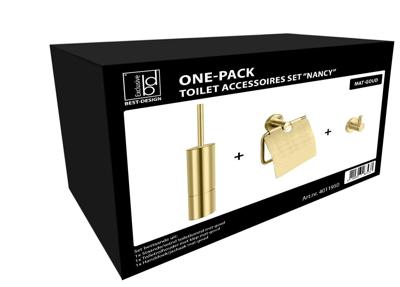 Best Design Toiletset One Pack Nancy Geborsteld Goud