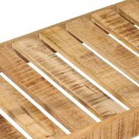 Kledingrek met wieltjes 90x35x190 cm massief mangohout en ijzer - thumbnail