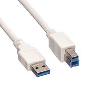 VALUE USB 3.2 Gen 1 kabel, type A-B, wit, 3 m - thumbnail