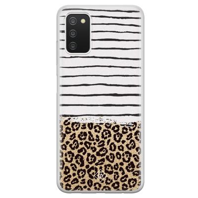 Samsung Galaxy A03s siliconen hoesje - Leopard lines