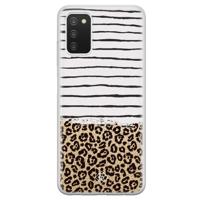Samsung Galaxy A03s siliconen hoesje - Leopard lines - thumbnail