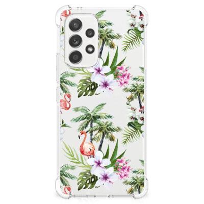 Samsung Galaxy A53 5G Case Anti-shock Flamingo Palms Samsung Galaxy A53 5G Case Anti-shock Flamingo Palms