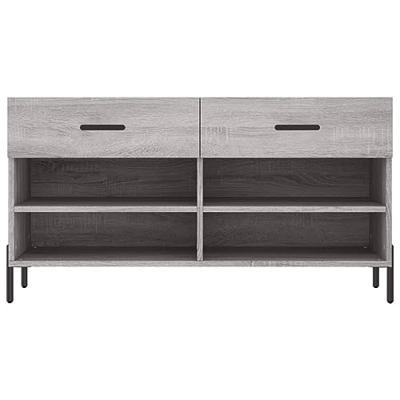 VidaXL Schoenenbank 102x35x55 cm bewerkt hout grijs sonoma eikenkleur