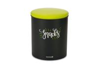 Beeztees Voorraadbus Snacks - Hond - Rvs - Groen Zwart - 17X17X21Cm - thumbnail