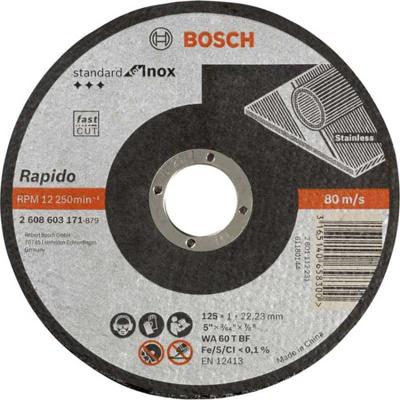 Bosch Accessories WA 60 T BF 2608603171 Doorslijpschijf recht 125 mm 1 stuk(s) Staal, RVS Bosch Accessories WA 60 T BF 2608603171 Doorslijpschijf recht 125 mm 1 stuk(s) Staal, RVS