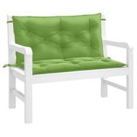 VidaXL Tuinbankkussens 2 st 100x50x7 cm stof gemêleerd groen - thumbnail